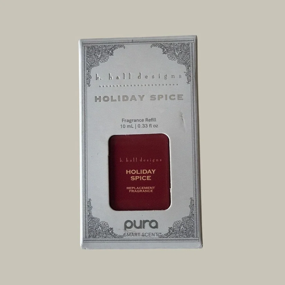 K. Hall Designs Holiday Spice Pura Smart Scent Fragrance Refill 10ml 0.33oz